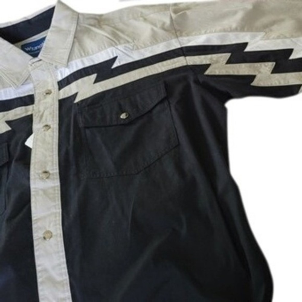 Wrangler Western Button Down Zigzag‎ Aztec Men Sz… - image 5
